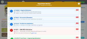 Latest Notifications on Official Portal