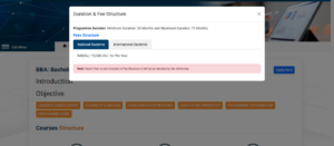 Official Fee Structure of IGNOU Online BBA Programme