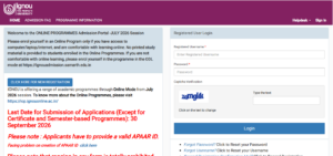 IGNOU Online Admissions Portal