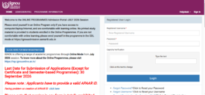 IGNOU Online Registration Portal