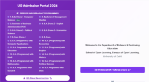 DU SOL UG Admission Portal 
