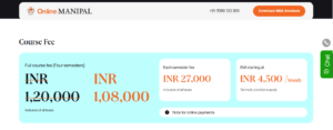 Sikkim Online MBA - Official Fee Structure