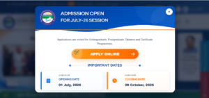 UOU Online Degree Admission Deadline
