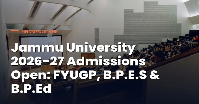Jammu University 2026-27 Admissions Open