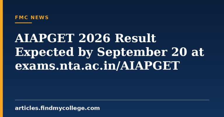 AIAPGET 2026 Result Expected by September 20 at exams.nta.ac.in/AIAPGET