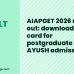 AIAPGET 2026 result out: download score card for postgraduate AYUSH admissions