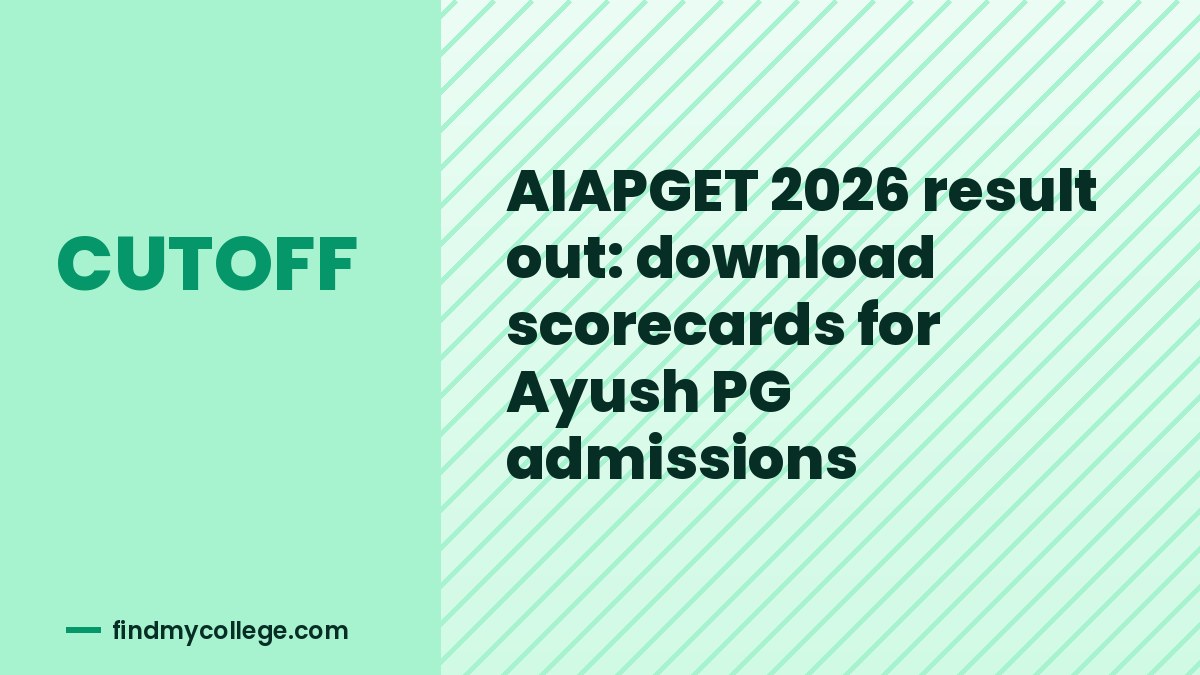 AIAPGET 2026 result out: download scorecards for Ayush PG admissions