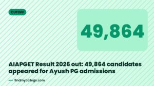 AIAPGET Result 2026 out: 49,864 candidates appeared for Ayush PG admissions