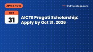 AICTE Pragati Scholarship: Apply by Oct 31, 2026