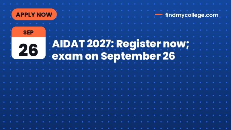 AIDAT 2027: Register now; exam on September 26