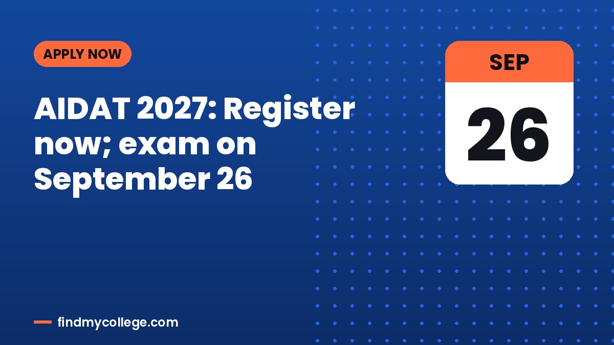 AIDAT 2027: Register now; exam on September 26