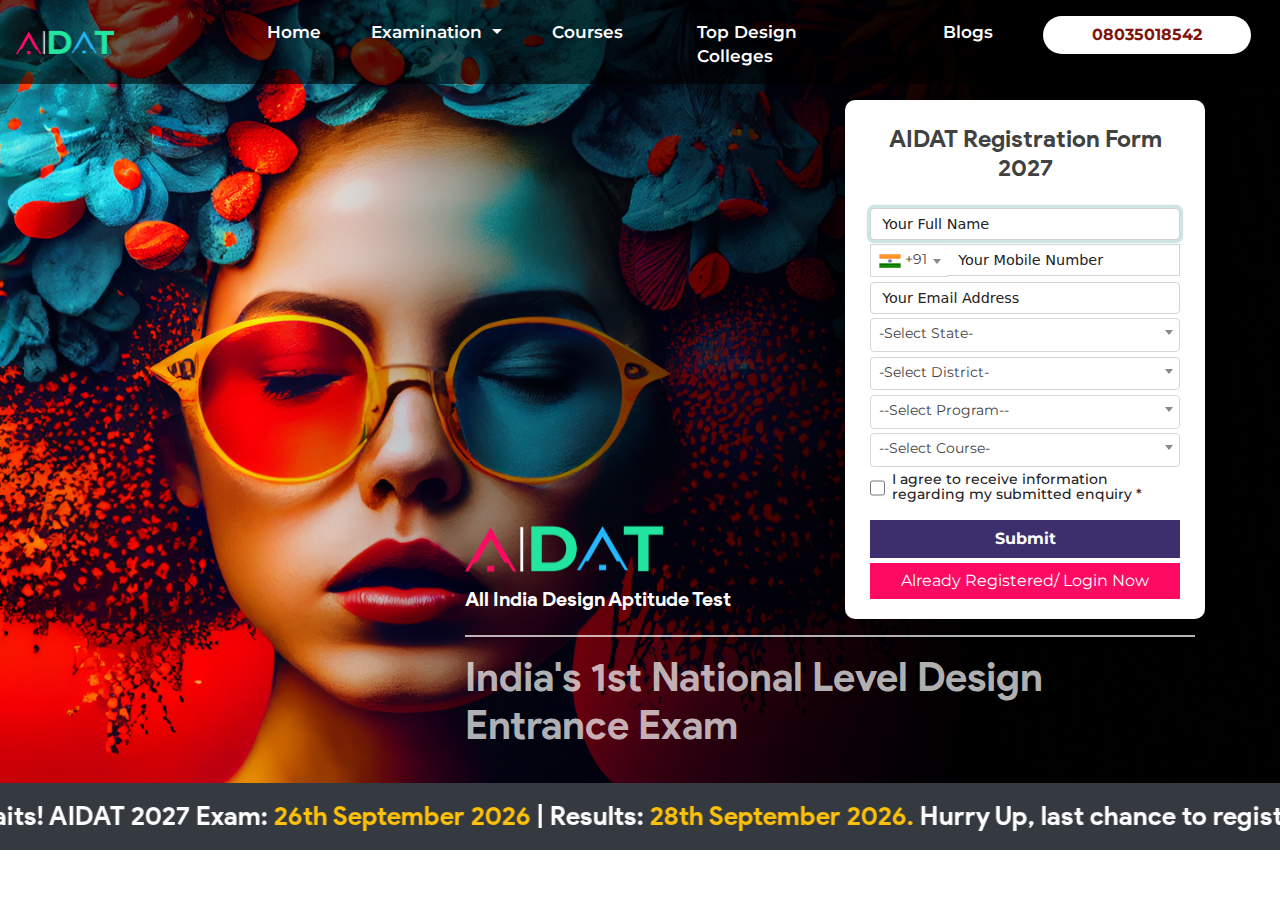 aidatexam.com homepage