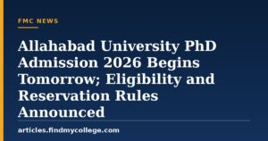Allahabad University PhD Admission 2026 Begins Tomorrow; Eligibility and Reservation Rules Announced
