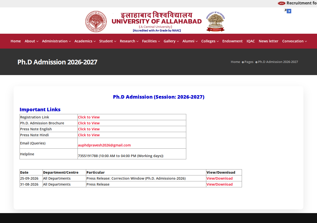 Official notification screenshot