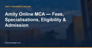 Amity Online MCA Program Fees 2026: Structure, Specializations, and Discounts