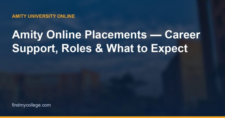 Amity Online Placements — Career Support, Roles & What to Expect