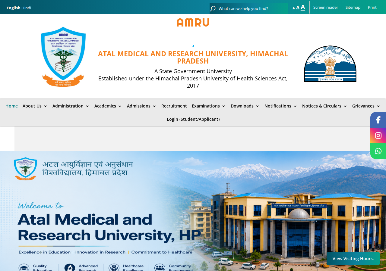 amruhp.ac.in homepage