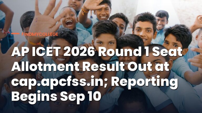 AP ICET 2026 Round 1 Seat Allotment Result Out at cap.apcfss.in; Reporting Begins Sep 10
