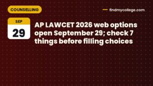 AP LAWCET 2026 web options open September 29; check 7 things before filling choices