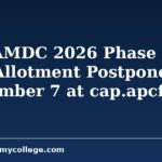 AP OAMDC 2026 Phase 1 Seat Allotment Postponed to September 7 : Complete Details Here