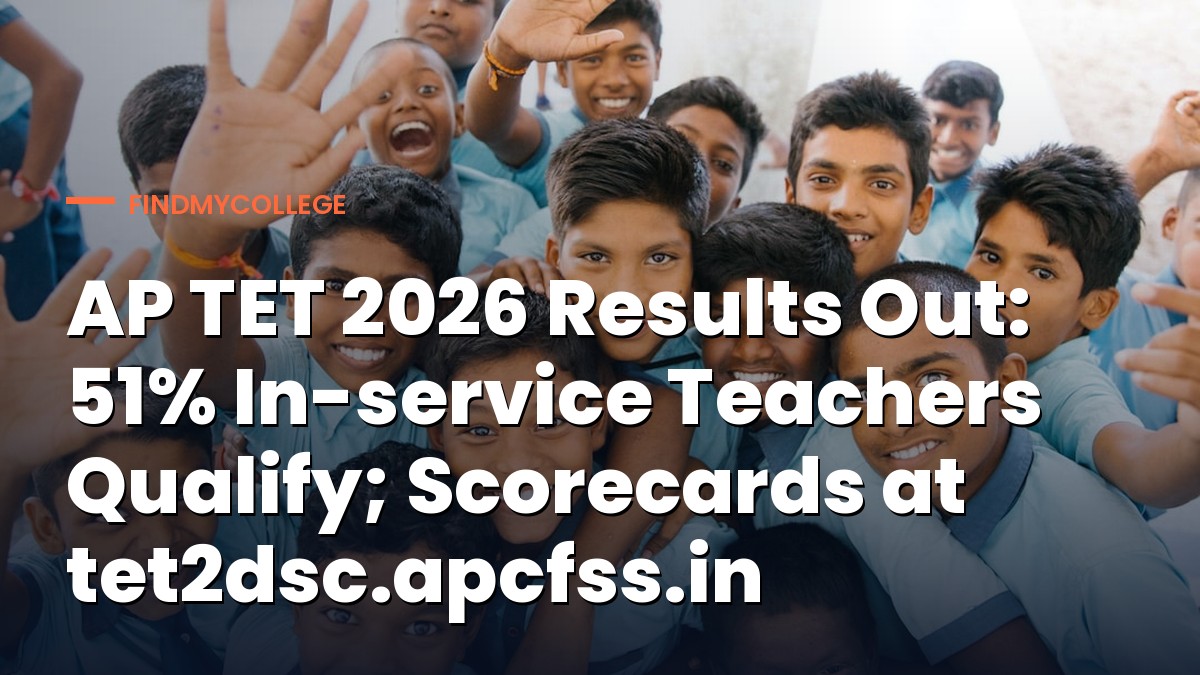 AP TET 2026 Results Out: 51% In-service Teachers Qualify; Scorecards at tet2dsc.apcfss.in