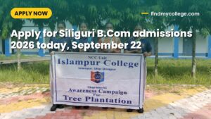 Apply for Siliguri B.Com admissions 2026 today, September 22