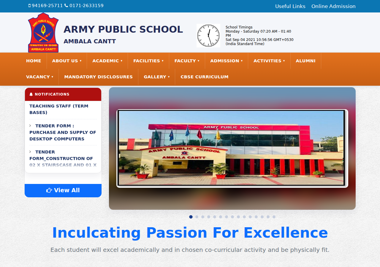 apsambala.edu.in homepage