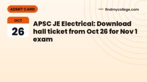 APSC JE Electrical: Download hall ticket from Oct 26 for Nov 1 exam