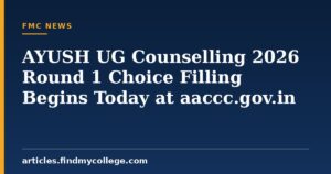 AYUSH UG Counselling 2026 Round 1 Choice Filling Begins Today, Open Till 13 September: Check Full Schedule
