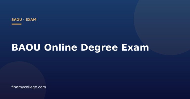 BAOU Online Degree Exam