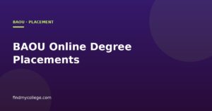 BAOU Online Degree Placements