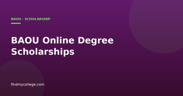 BAOU Online Degree Scholarships