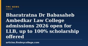 Bharatratna Dr Babasaheb Ambedkar Law College admissions 2026 open for LLB, up to 100% scholarship offered