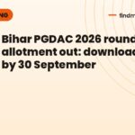 Bihar PGDAC 2026 round 2 seat allotment out: download order by 30 September