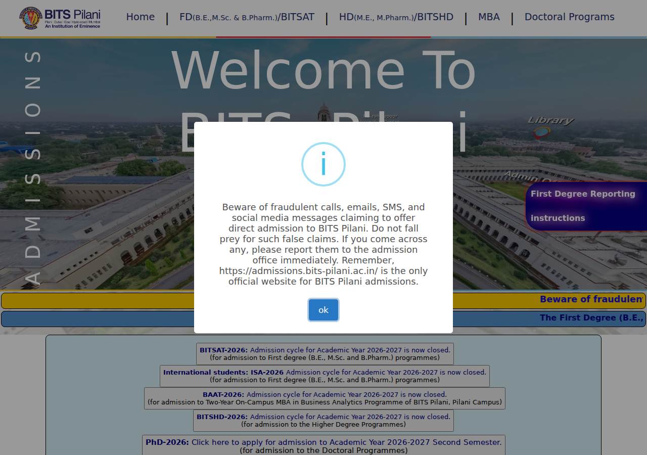 bitsadmission.com homepage