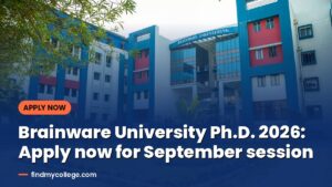 Brainware University Ph.D. 2026: Apply now for September session