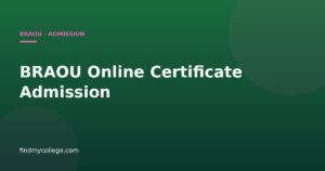 BRAOU Online Certificate Admission