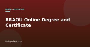 BRAOU Online Degree and Certificate