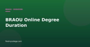 BRAOU Online Degree Duration