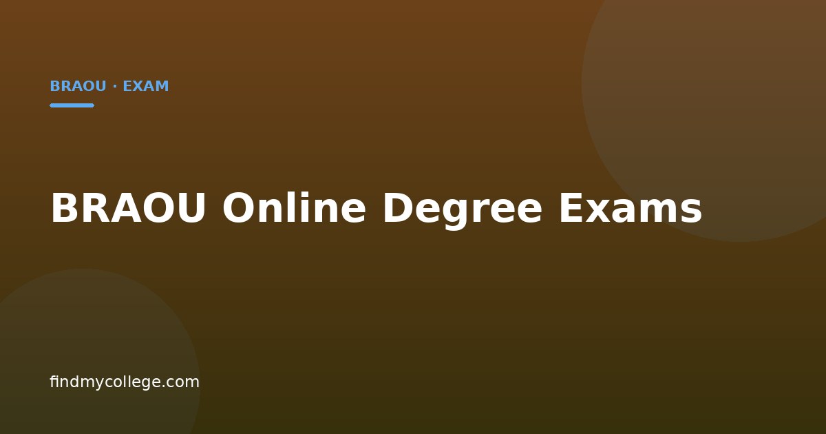 BRAOU Online Degree Exams