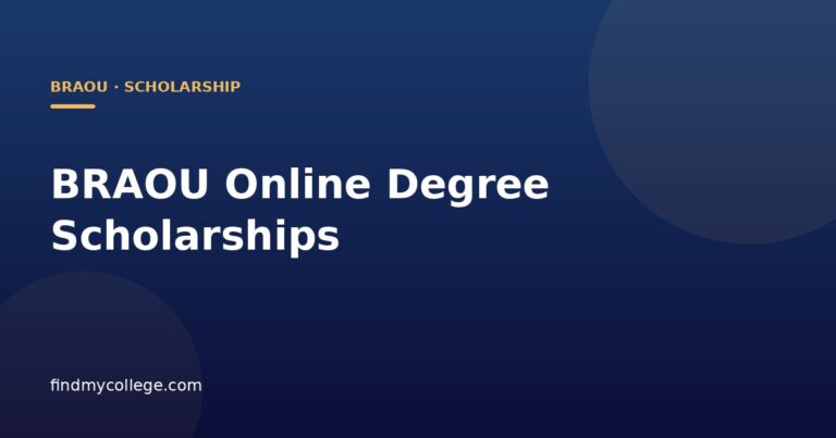 BRAOU Online Degree Scholarships
