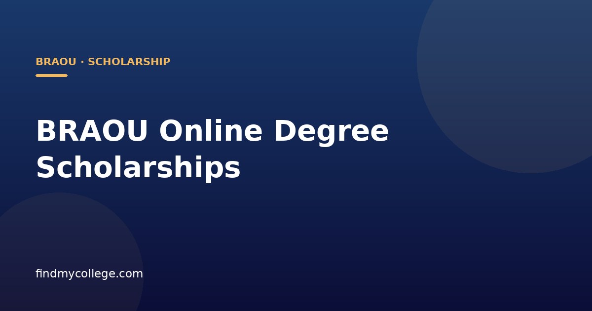 BRAOU Online Degree Scholarships