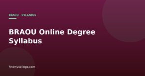 BRAOU Online Degree Syllabus