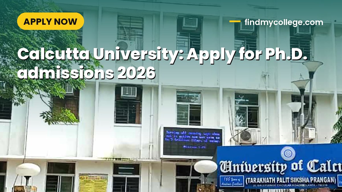 Calcutta University: Apply for Ph.D. admissions 2026
