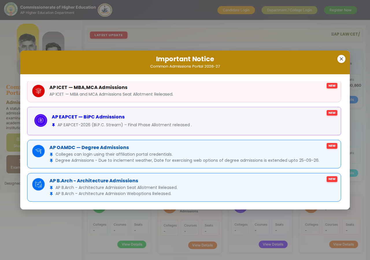 cap.apcfss.in homepage