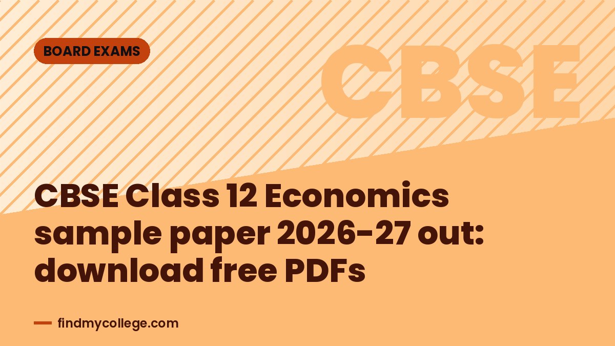 CBSE Class 12 Economics sample paper 2026-27 out: download free PDFs