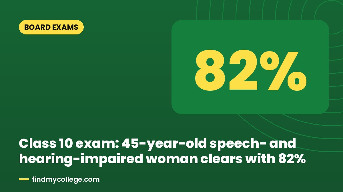 Class 10 exam: 45-year-old speech- and hearing-impaired woman clears with 82%