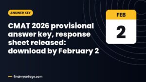 CMAT 2026 provisional answer key, response sheet released: download by February 2