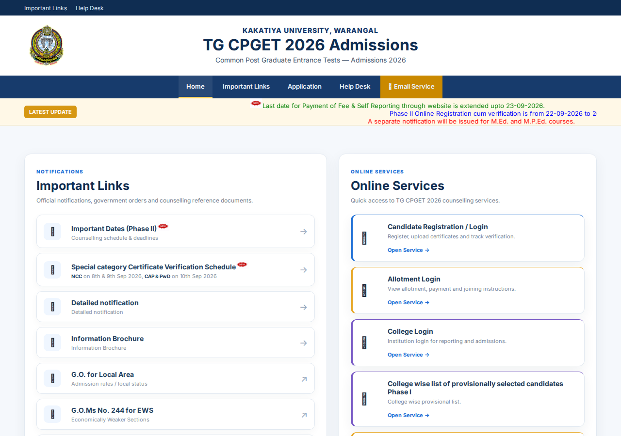cpgetadmissions.com homepage
