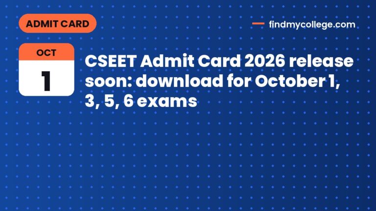 CSEET Admit Card 2026 release soon: download for October 1, 3, 5, 6 exams